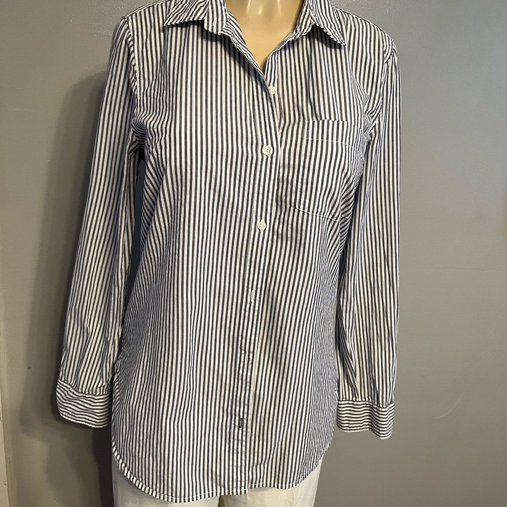 Striped Button-Up Shirt